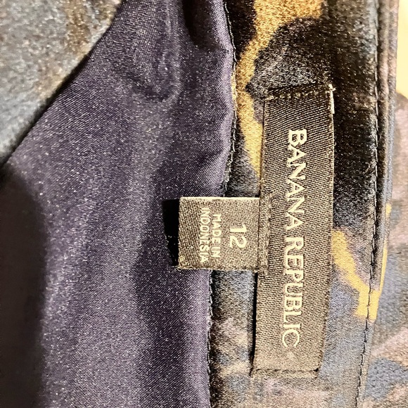 Blue / Beige A Line Skirt Size 12 - Picture 4 of 6